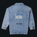 STYLISH MODERN CUSTOMIZABLE BLUE VERIFIED BRANDED DENIM JACKET<br><div class="desc">THIS IS A DESIGN FITTING FOR CUSTOMERS.YOU CAN CHANGE, RESIZE OR ADD LOGO, PHOTO, TEXT AND COLOURS THE WAY YOU LIKE.THANK YOU.</div>