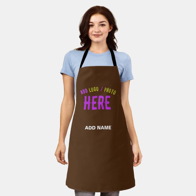 STYLISH MODERN CUSTOMIZABLE BROWN VERIFIED BRANDED APRON (Worn)
