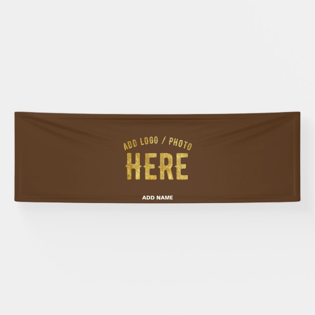 STYLISH MODERN CUSTOMIZABLE BROWN VERIFIED BRANDED BANNER (Horizontal)