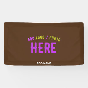 STYLISH MODERN CUSTOMIZABLE BROWN VERIFIED BRANDED BANNER