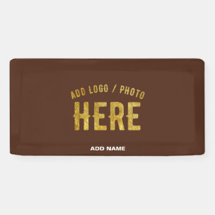 STYLISH MODERN CUSTOMIZABLE BROWN VERIFIED BRANDED BANNER