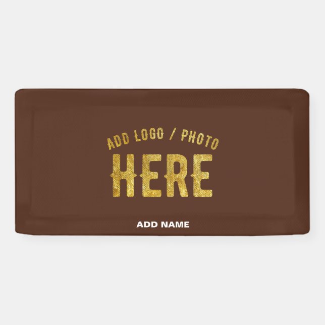 STYLISH MODERN CUSTOMIZABLE BROWN VERIFIED BRANDED BANNER (Horizontal)