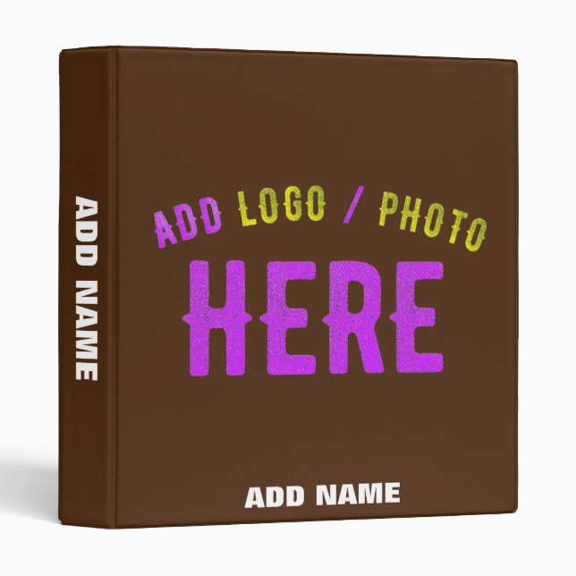 STYLISH MODERN CUSTOMIZABLE BROWN VERIFIED BRANDED BINDER (Front/Spine)