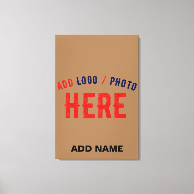 STYLISH MODERN CUSTOMIZABLE BROWN VERIFIED BRANDED CANVAS PRINT (Front)