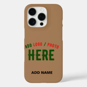 STYLISH MODERN CUSTOMIZABLE BROWN VERIFIED BRANDED iPhone 16 PRO CASE