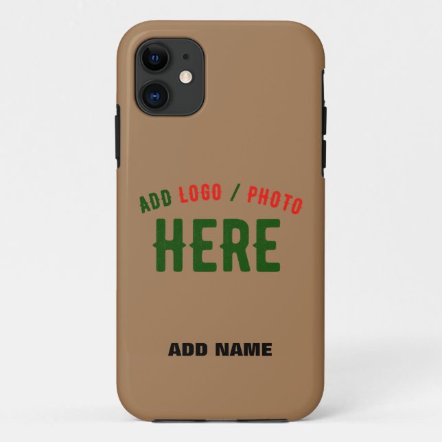 STYLISH MODERN CUSTOMIZABLE BROWN VERIFIED BRANDED Case-Mate iPhone CASE (Back)