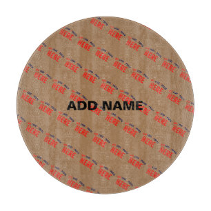 STYLISH MODERN CUSTOMIZABLE BROWN VERIFIED BRANDED CUTTING BOARD