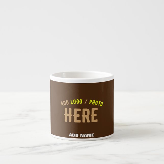 STYLISH MODERN CUSTOMIZABLE BROWN VERIFIED BRANDED ESPRESSO CUP (Front)