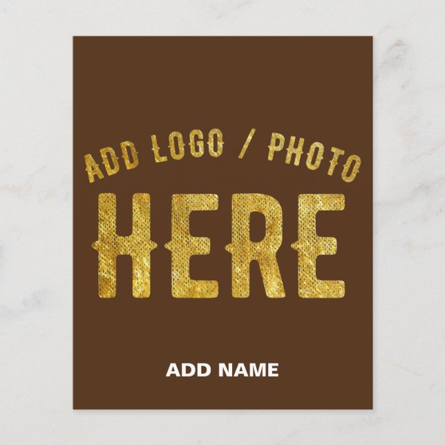 STYLISH MODERN CUSTOMIZABLE BROWN VERIFIED BRANDED FLYER (Front)