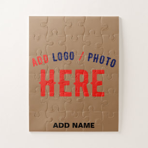 STYLISH MODERN CUSTOMIZABLE BROWN VERIFIED BRANDED JIGSAW PUZZLE