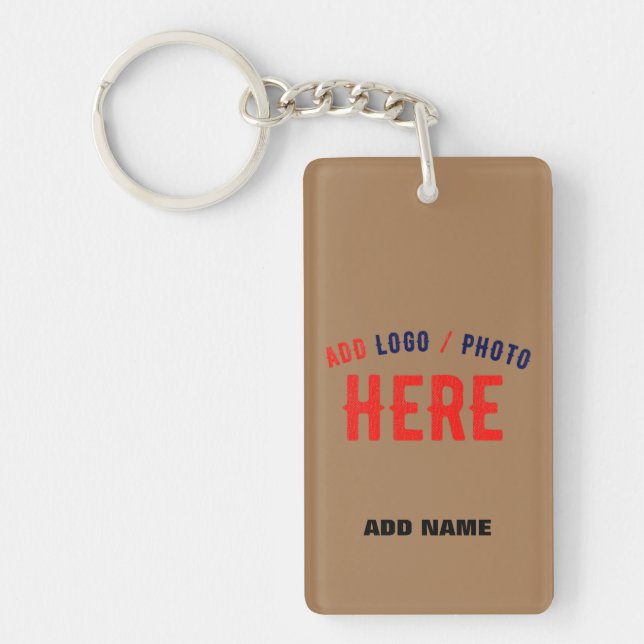 STYLISH MODERN CUSTOMIZABLE BROWN VERIFIED BRANDED KEYCHAIN (Front)