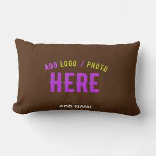 STYLISH MODERN CUSTOMIZABLE BROWN VERIFIED BRANDED LUMBAR PILLOW