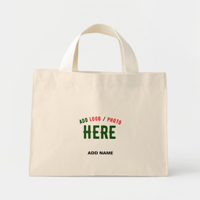 STYLISH MODERN CUSTOMIZABLE BROWN VERIFIED BRANDED MINI TOTE BAG (Front)