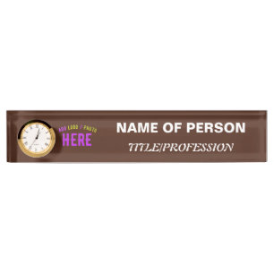 STYLISH MODERN CUSTOMIZABLE BROWN VERIFIED BRANDED NAMEPLATE