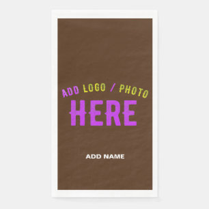 STYLISH MODERN CUSTOMIZABLE BROWN VERIFIED BRANDED NAPKIN