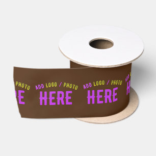 STYLISH MODERN CUSTOMIZABLE BROWN VERIFIED BRANDED SATIN RIBBON