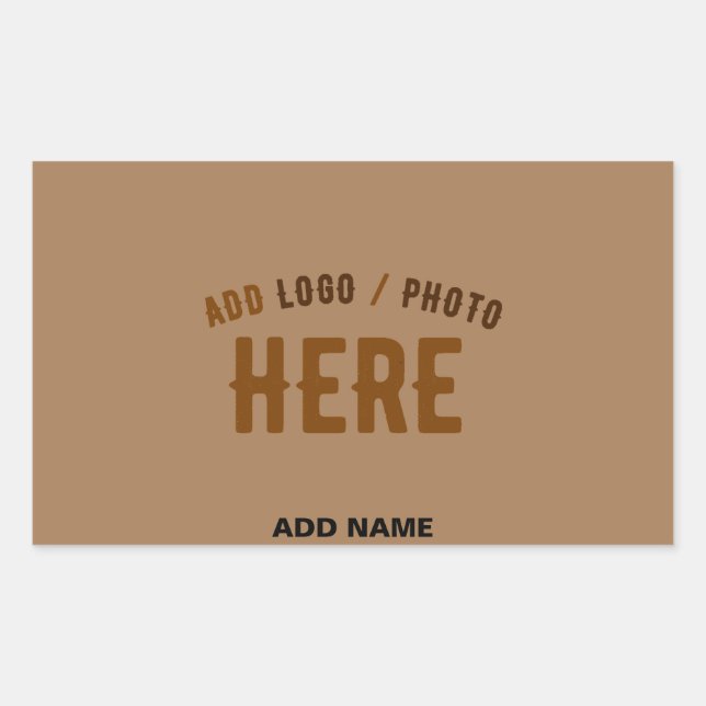 STYLISH MODERN CUSTOMIZABLE BROWN VERIFIED BRANDED STICKER (Front)