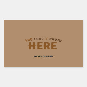 STYLISH MODERN CUSTOMIZABLE BROWN VERIFIED BRANDED STICKER