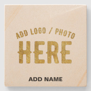 STYLISH MODERN CUSTOMIZABLE BROWN VERIFIED BRANDED STONE COASTER