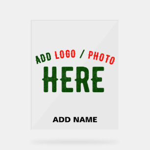 STYLISH MODERN CUSTOMIZABLE CLEAR VERIFIED BRANDED ACRYLIC SIGN