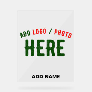 STYLISH MODERN CUSTOMIZABLE CLEAR VERIFIED BRANDED ACRYLIC SIGN