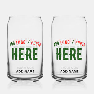 STYLISH MODERN CUSTOMIZABLE CLEAR VERIFIED BRANDED CAN GLASS