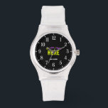 STYLISH MODERN CUSTOMIZABLE CLEAR VERIFIED BRANDED WATCH<br><div class="desc">THIS IS A DESIGN FITTING FOR EVERYONE.YOU CAN CHANGE, RESIZE OR ADD LOGO, PHOTO, TEXT AND COLOURS THE WAY YOU LIKE.THANK YOU.</div>