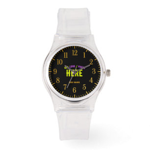 STYLISH MODERN CUSTOMIZABLE CLEAR VERIFIED BRANDED WATCH