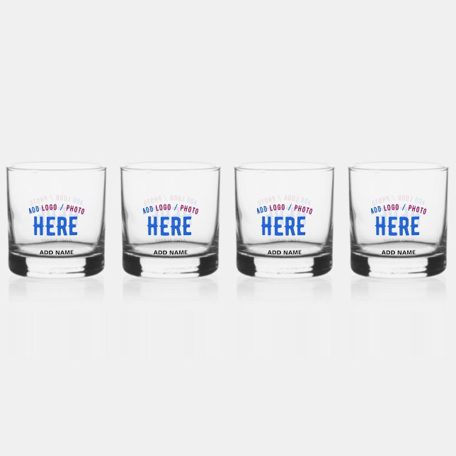 STYLISH MODERN CUSTOMIZABLE CLEAR VERIFIED BRANDED WHISKEY GLASS (Front)