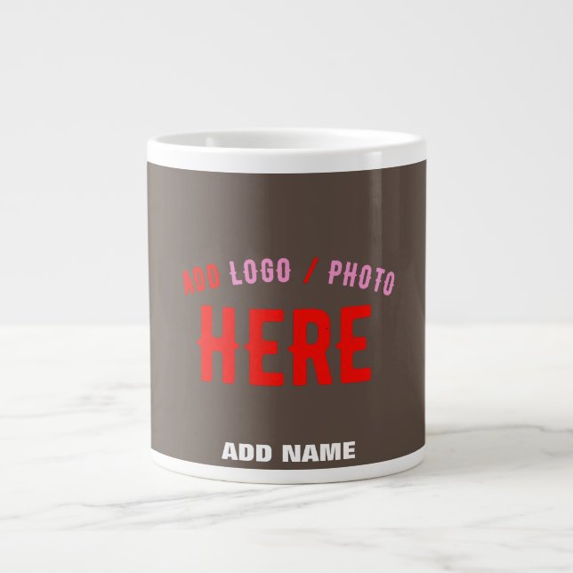 STYLISH MODERN CUSTOMIZABLE COFFEE VERIFIED BRAND LARGE COFFEE MUG (Front)