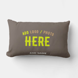 STYLISH MODERN CUSTOMIZABLE COFFEE VERIFIED BRAND LUMBAR PILLOW