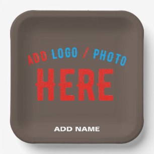 STYLISH MODERN CUSTOMIZABLE COFFEE VERIFIED BRAND PAPER PLATE