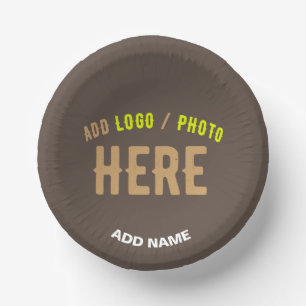 STYLISH MODERN CUSTOMIZABLE COFFEE VERIFIED BRAND PAPER PLATE