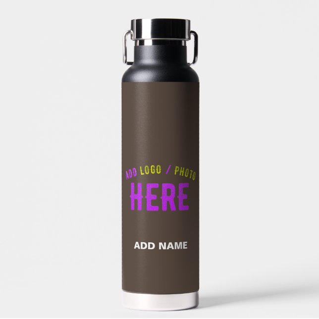 STYLISH MODERN CUSTOMIZABLE COFFEE VERIFIED BRAND WATER BOTTLE (Front)