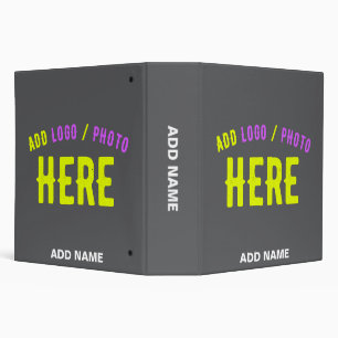 STYLISH MODERN CUSTOMIZABLE GREY VERIFIED BRANDED BINDER