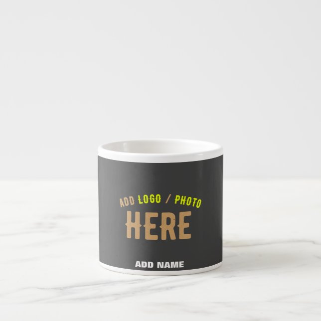 STYLISH MODERN CUSTOMIZABLE GREY VERIFIED BRANDED ESPRESSO CUP (Front)