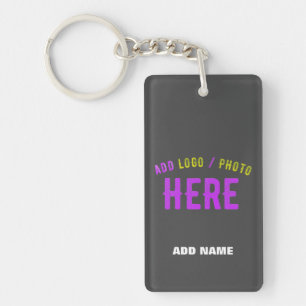 STYLISH MODERN CUSTOMIZABLE GREY VERIFIED BRANDED KEYCHAIN