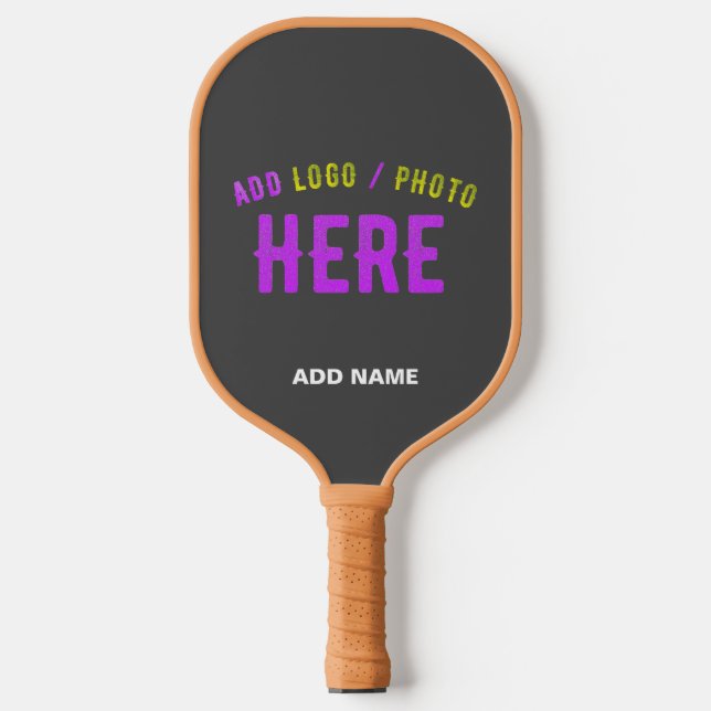 STYLISH MODERN CUSTOMIZABLE GREY VERIFIED BRANDED PICKLEBALL PADDLE (Front)