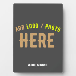 STYLISH MODERN CUSTOMIZABLE GREY VERIFIED BRANDED PLAQUE