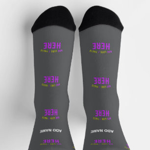 STYLISH MODERN CUSTOMIZABLE GREY VERIFIED BRANDED SOCKS