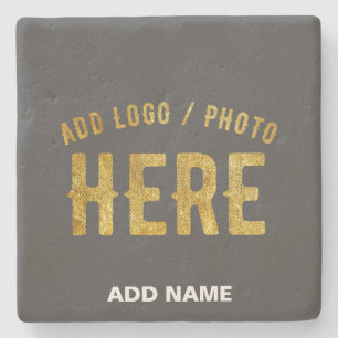 STYLISH MODERN CUSTOMIZABLE GREY VERIFIED BRANDED STONE COASTER