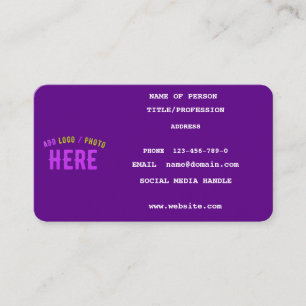STYLISH MODERN CUSTOMIZABLE INDIGO VERIFIED BRAND CALLING CARD