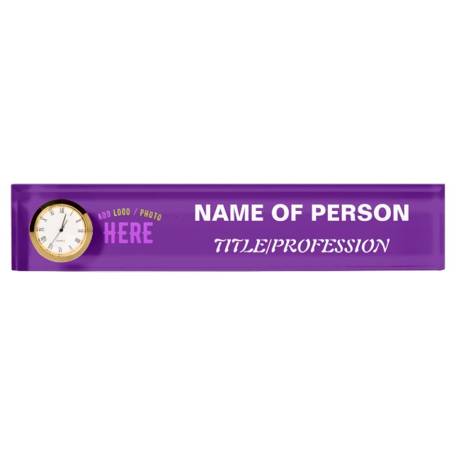 STYLISH MODERN CUSTOMIZABLE INDIGO VERIFIED BRAND NAMEPLATE (Front)