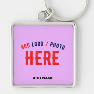 STYLISH MODERN CUSTOMIZABLE MAUVE VERIFIED BRANDED KEYCHAIN