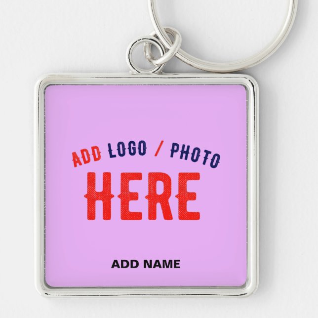 STYLISH MODERN CUSTOMIZABLE MAUVE VERIFIED BRANDED KEYCHAIN (Front)