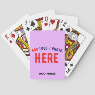 STYLISH MODERN CUSTOMIZABLE MAUVE VERIFIED BRANDED PLAYING CARDS
