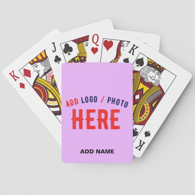 STYLISH MODERN CUSTOMIZABLE MAUVE VERIFIED BRANDED PLAYING CARDS (Back)
