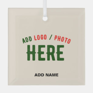 STYLISH MODERN CUSTOMIZABLE NATURAL VERIFIED BRAND GLASS ORNAMENT