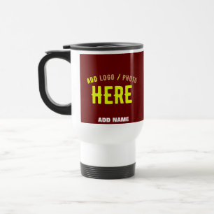 STYLISH MODERN CUSTOMIZABLE OXBLOOD VERIFIED BRAND TRAVEL MUG