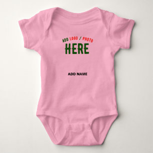 STYLISH MODERN CUSTOMIZABLE PINK VERIFIED BRANDED BABY BODYSUIT